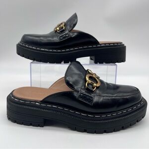 Circus by Sam Edelman Black Mules with Gold Detail